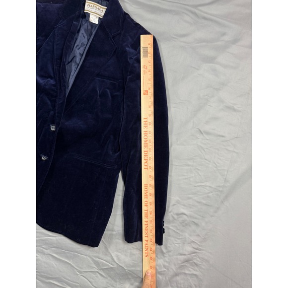 Marsala Velvet Blazer Navy Blue Fine Fashion Sportswear Size 11/12 - Picture 10 of 10